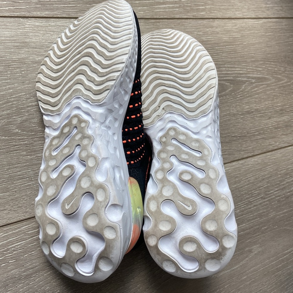 Nike Women’s Slip-On Knit Trainers — Black, Orange & White - Picture 5 of 8